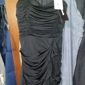 My Michelle LBD Ruched Strapless Dress NWT